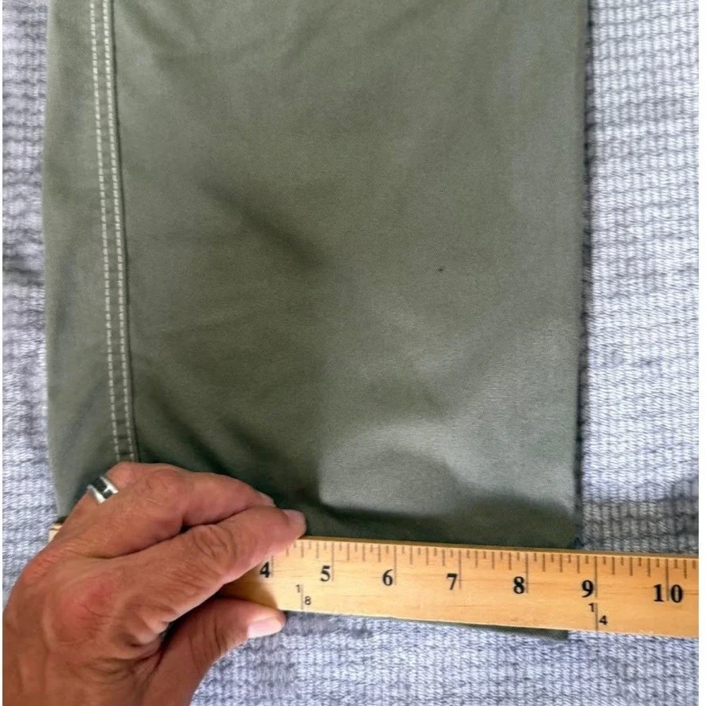 True Religion Mens Olive‎ Green Contrast Stitch Cargo Pants Straight Leg 34X31.